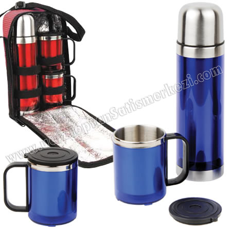 Toptan Çantalı Termos Seti 500 mL + 2 X 220 mL GTM55-L Toptan Çantalı Termos Seti 500 mL + 2 X 220 mL GTM55-L