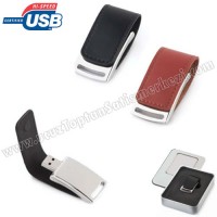 Toptan Metal Flash Bellek 8 GB - Deri Koruyuculu AFB3218-8