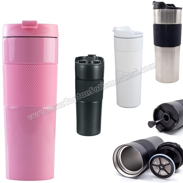 Toptan French Press Termos Bardak - Kupa - Mug 500 mL - Metal ATM21162 Toptan French Press Termos Bardak - Kupa - Mug 500 mL - Metal ATM21162