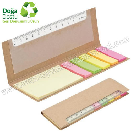 Toptan Geri Dönüşümlü Notluk Seti - Renkli Yapışkanlı ve Cetvelli AGD24151 Toptan Geri Dönüşümlü Notluk Seti - Renkli Yapışkanlı ve Cetvelli AGD24151