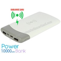 Toptan Kablosuz PowerBank 10000 mAh - 2 Çıkışlı APB3808