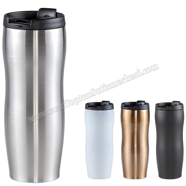 Toptan Kulpsuz Termos Bardak - Kupa - Mug 400 mL - Metal ATM21108