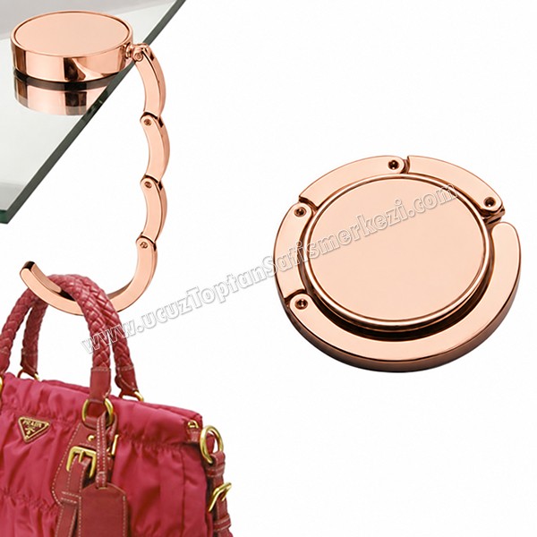 Toptan Masa Çanta Askısı Katlanabilir - Rose Gold AMG13155 Toptan Masa Çanta Askısı Katlanabilir - Rose Gold AMG13155
