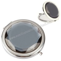 Toptan Metal Makyaj Aynası Büyüteçli Kristal Efektli AAM10156 Toptan Metal Makyaj Aynası Büyüteçli Kristal Efektli AAM10156