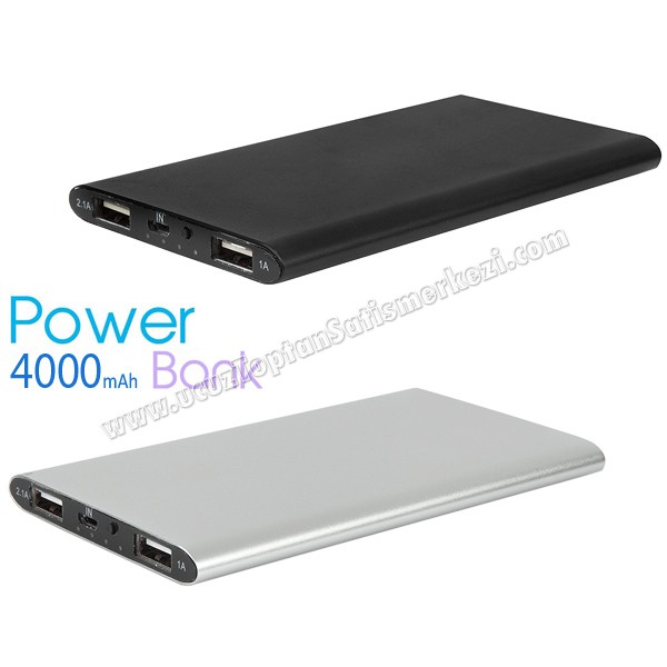 Toptan Metal PowerBank 4000 mAh - 2 Çıkışlı APB3797