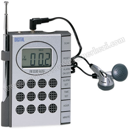 Toptan Mini Radyo Dijital Saatli ve Kulaklıklı GRD158