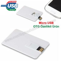 Toptan OTG Flash Bellek 8 GB - Kredi Kartı Formunda AFB3256