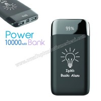 Toptan PowerBank 10000 mAh - Işıklı Baskı - Dijital Göstergeli - 2 Çıkışlı APB3822