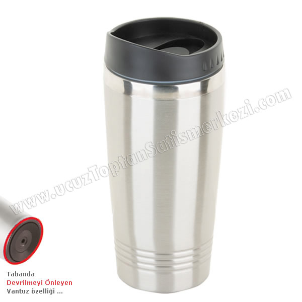 Toptan Kulpsuz Devrilmez Termos Bardak - Kupa - Mug 475 mL - Metal ATM21090